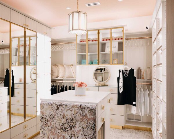 904 Brushed Light Brass Aluminum - white closet