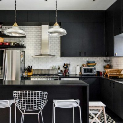 151 Black Magnetic Chalkboard, Kitchen Cabinetry, Brooklyn Townhouse