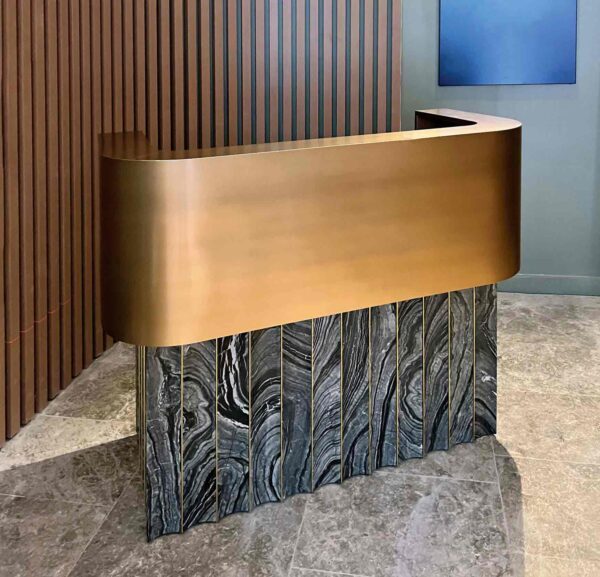 Chemetal 337 Aged Brass - reception desk