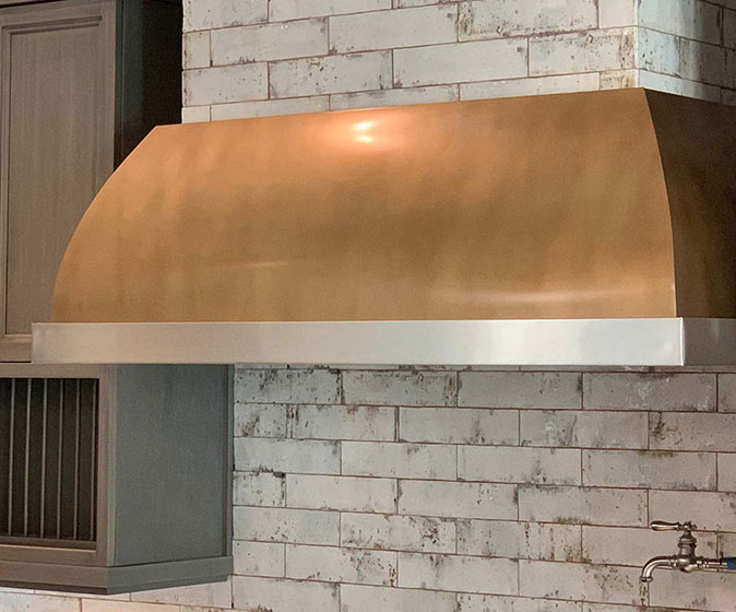 Chemetal 337 Aged Brass - custom range hood