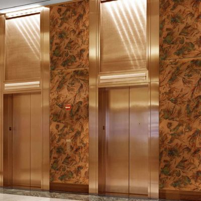 Chemetal 706 Satin Copper Aluminum - elevator bay