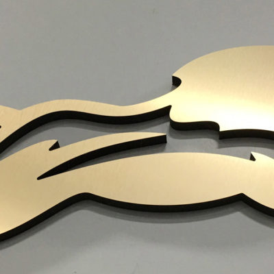 Chemetal 904 Brushed Light Brass Aluminum - lion sign