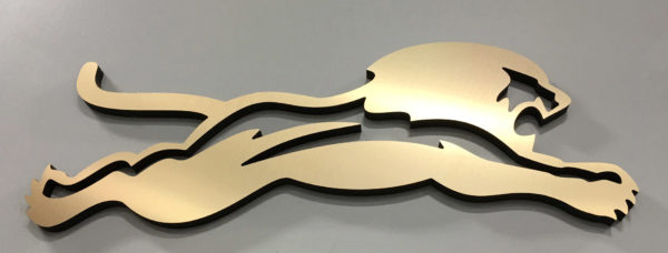 Chemetal 904 Brushed Light Brass Aluminum - lion sign