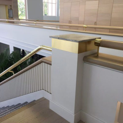 Chemetal 910 Satin Gold Aluminum - Sheraton Mirage banister