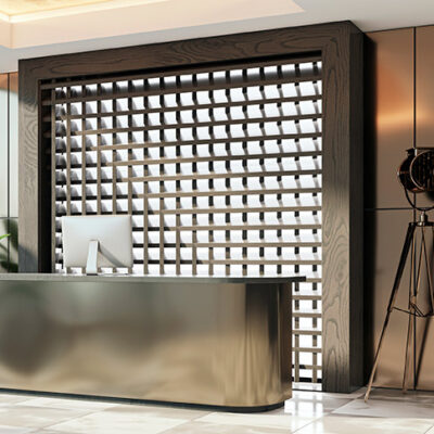 Chemetal 945 Champagne Stainless Aluminum - reception area