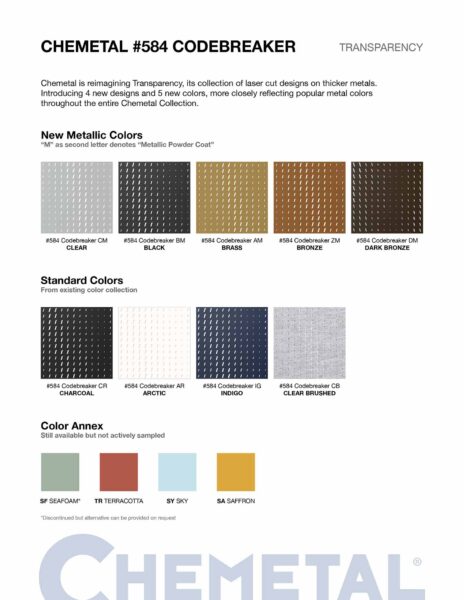Chemetal 584 Codebreaker - Colorways